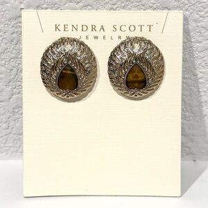 🤎ARCHIVE Vintage Kendra Scott Paloma Tiger’s Eye Earrings | EXTREMELY RARE/HTF🤎